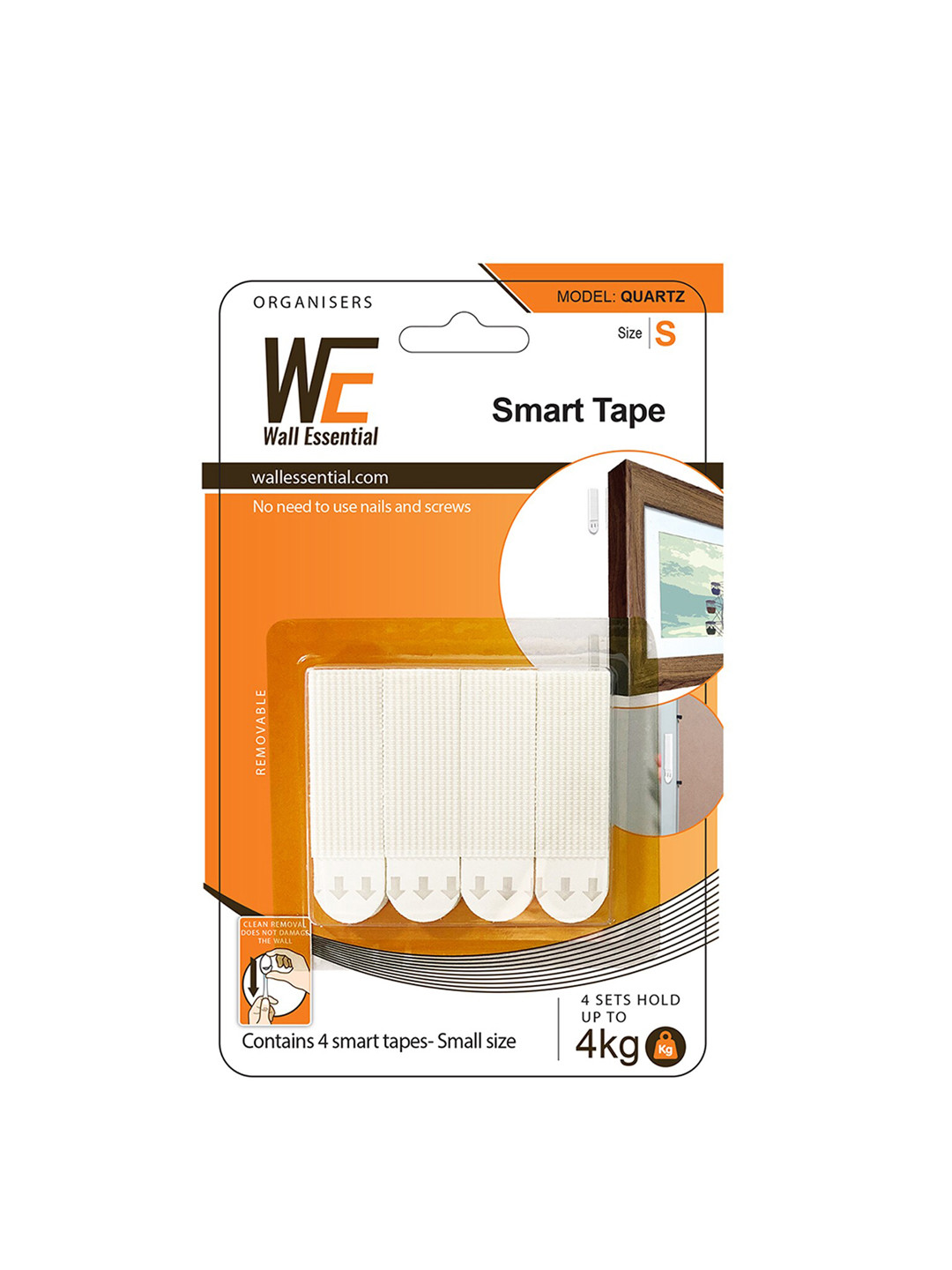 Art Street White Wall Essential Picture Hanging Strips Smart Tape for Photo Frame