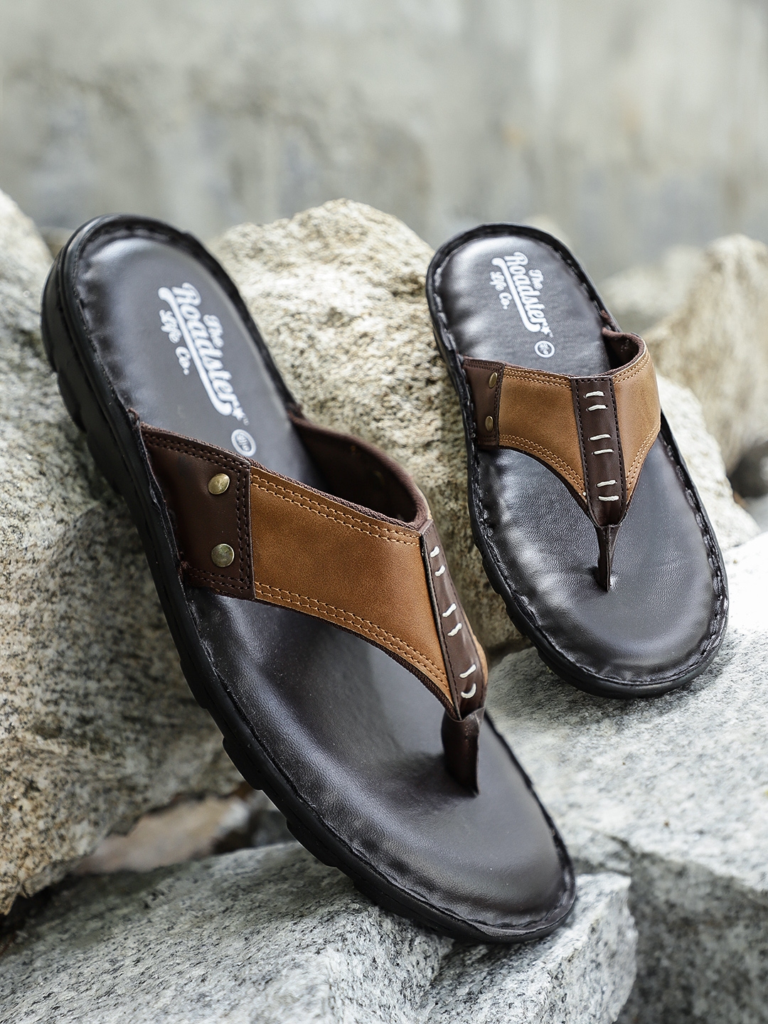 Roadster Men Brown Comfort Sandals