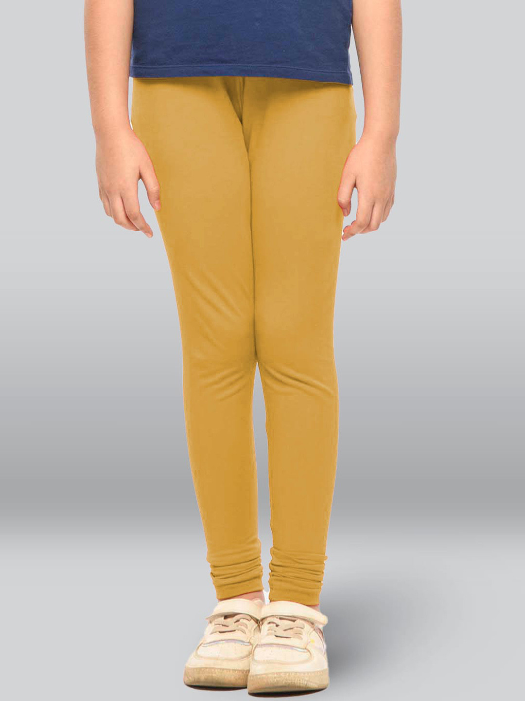 LYRA Girls Mid-Rise Pure Cotton Churidar-Length Leggings
