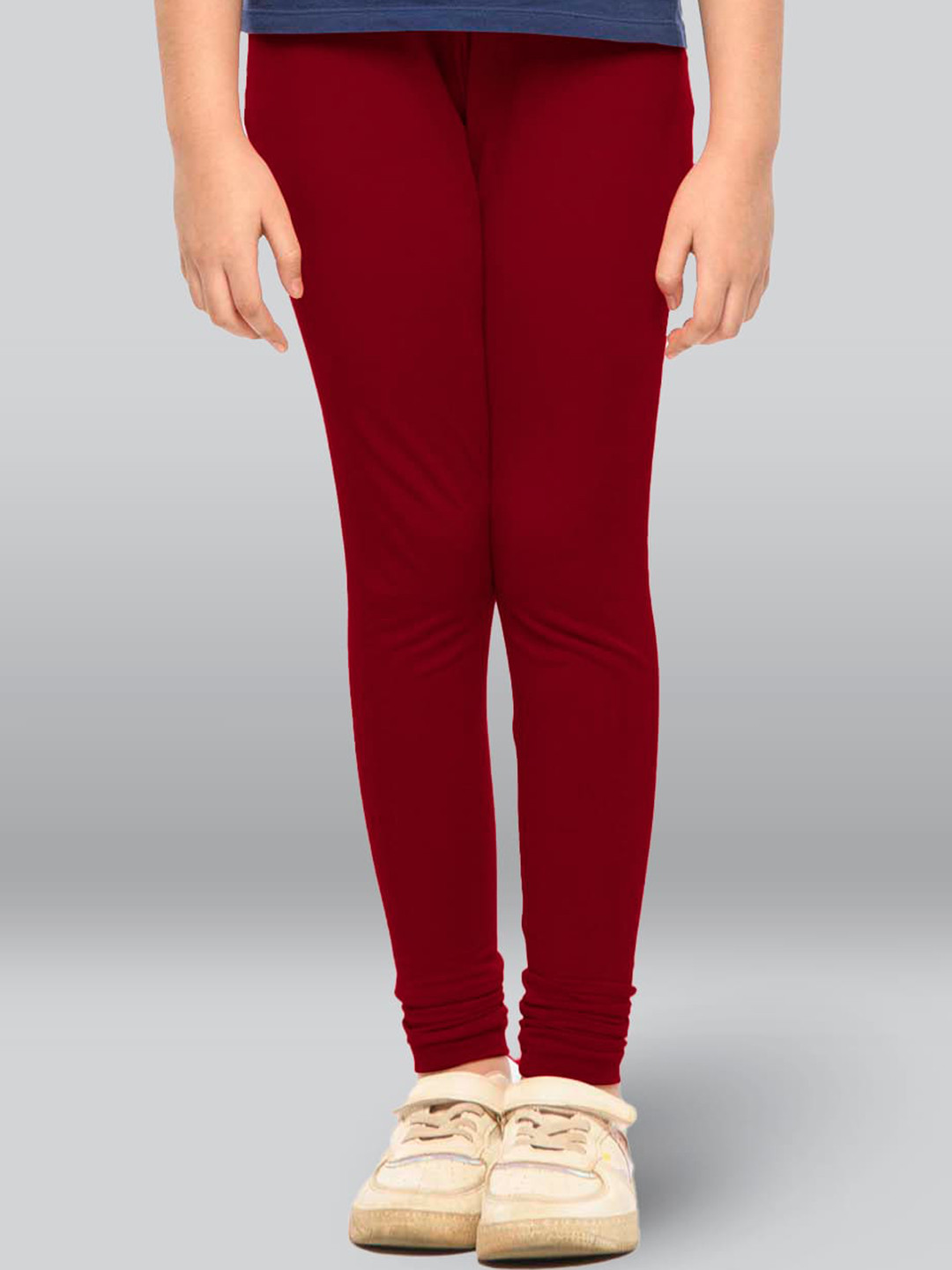 LYRA Girls Mid-Rise Churidar-Length Pure Cotton Leggings