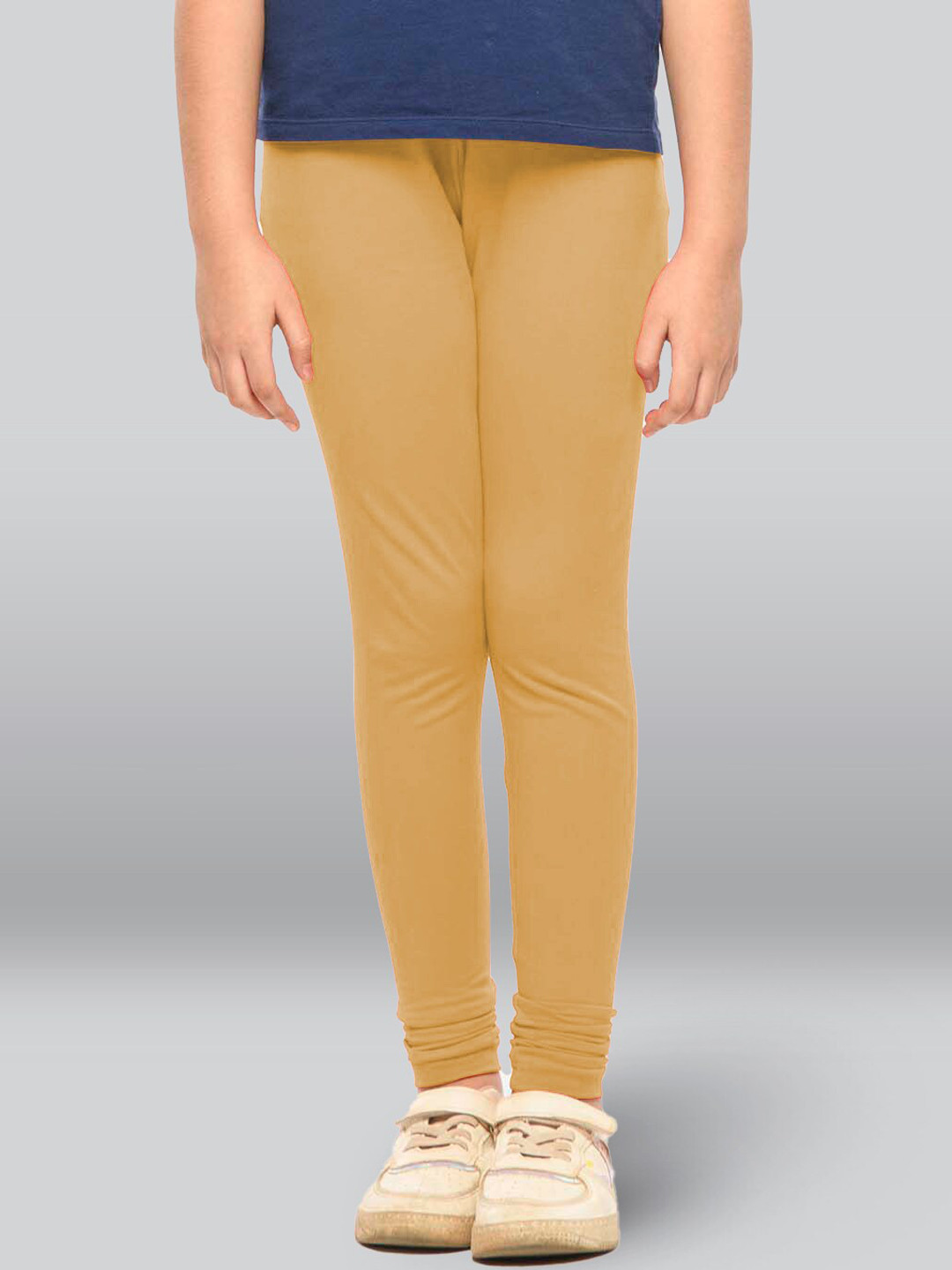 LYRA Girls Mid-Rise Cotton Churidar-Length Leggings