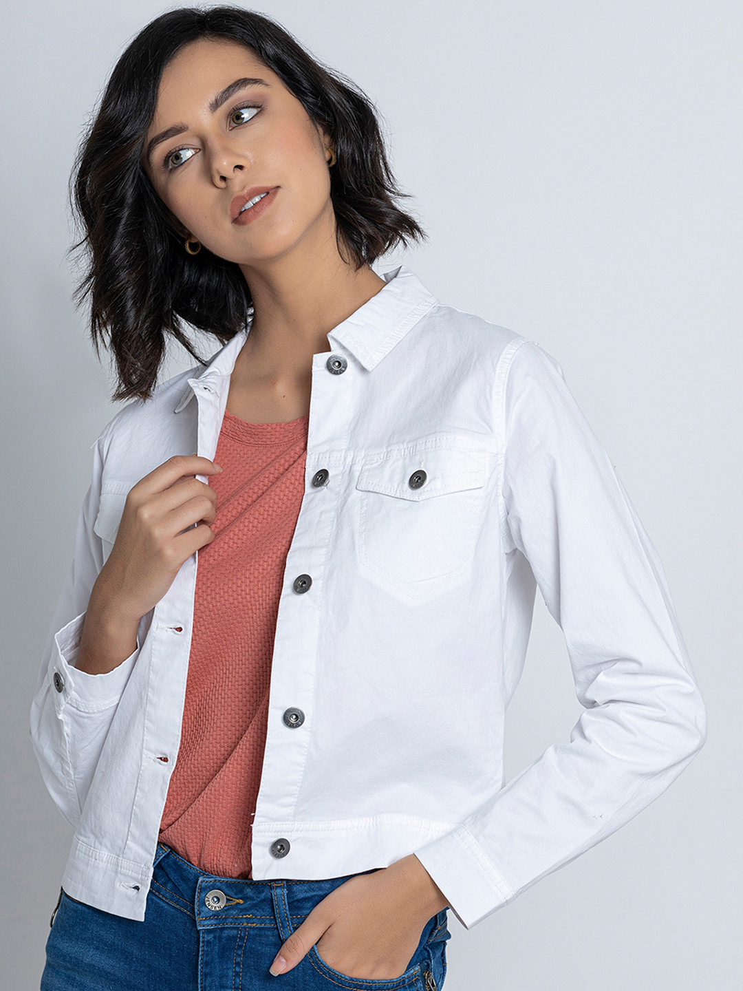 B.Copenhagen Crop Denim Jacket w