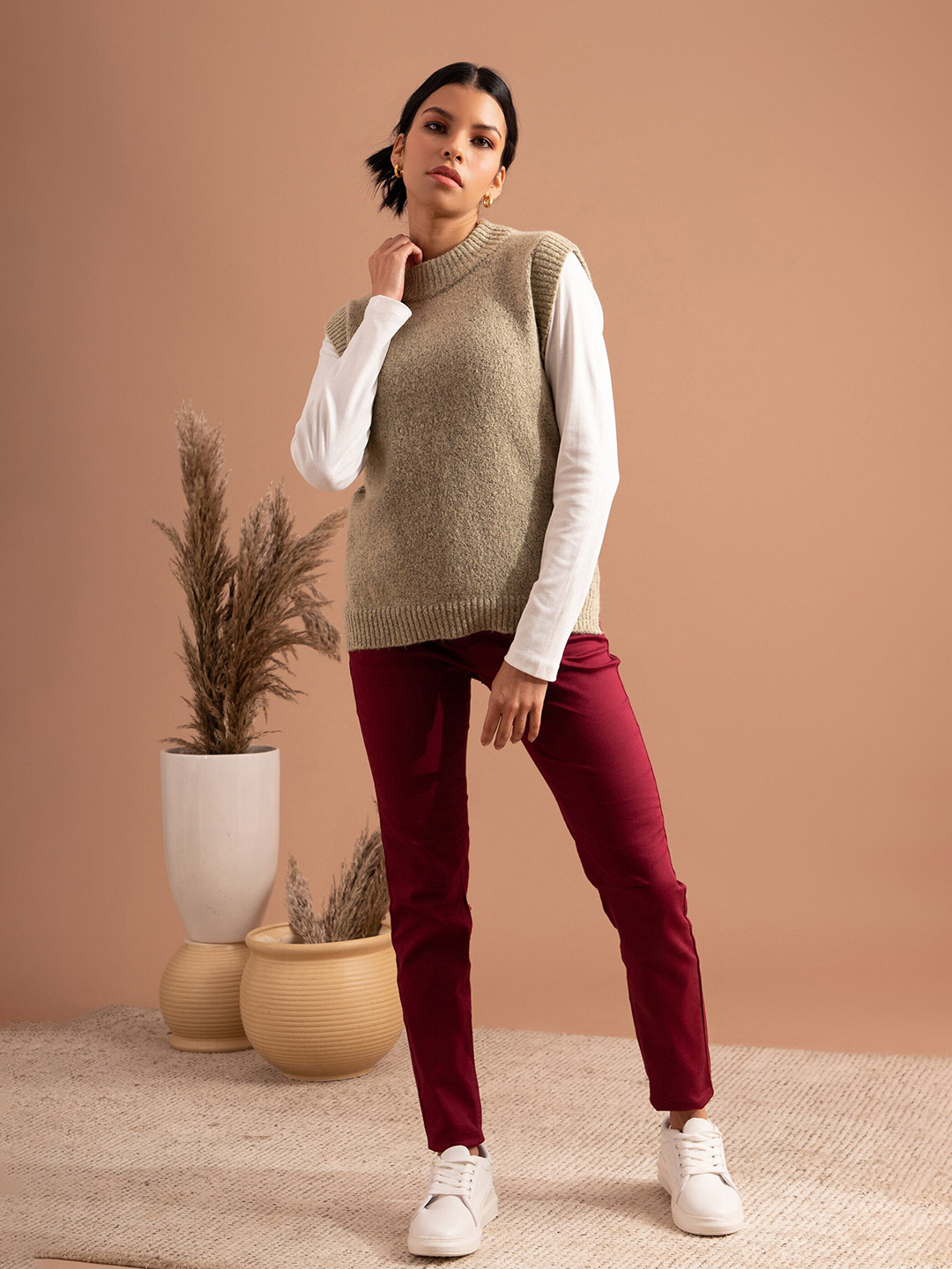 B.Copenhagen Mock Collar Sweater Vest