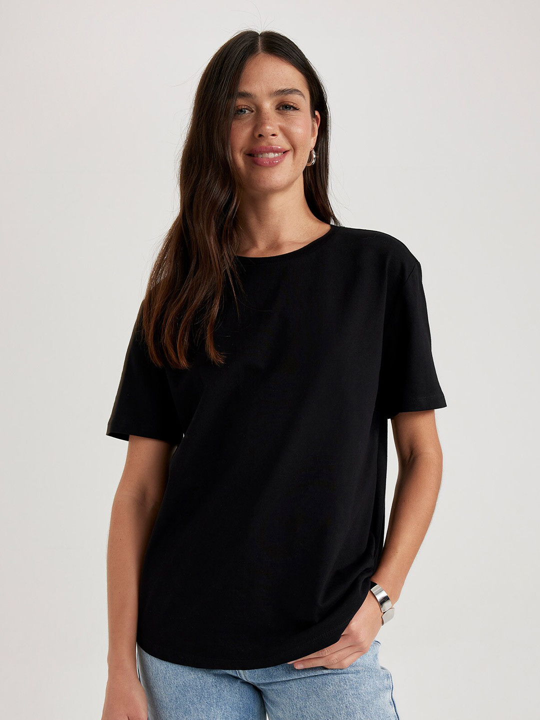 DeFacto Round Neck Loose T-Shirt