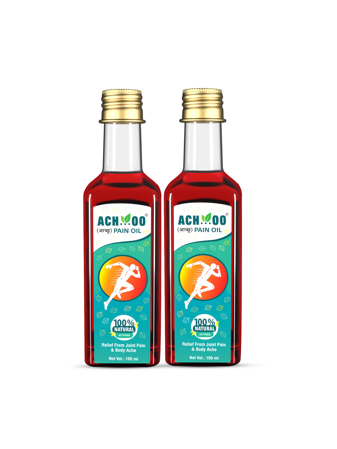 Achoo Set of 2 Pain Oil to Relief from Joint Pains & Body Ache - 100 ml Each