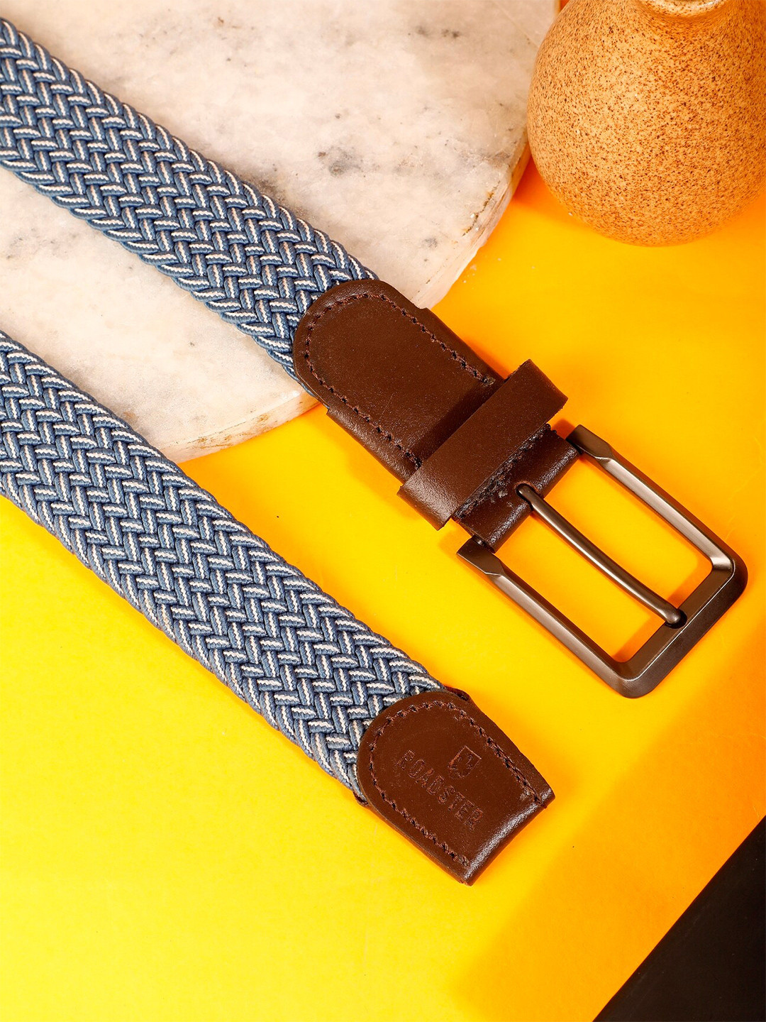 Roadster Men Braided Canvas Belts