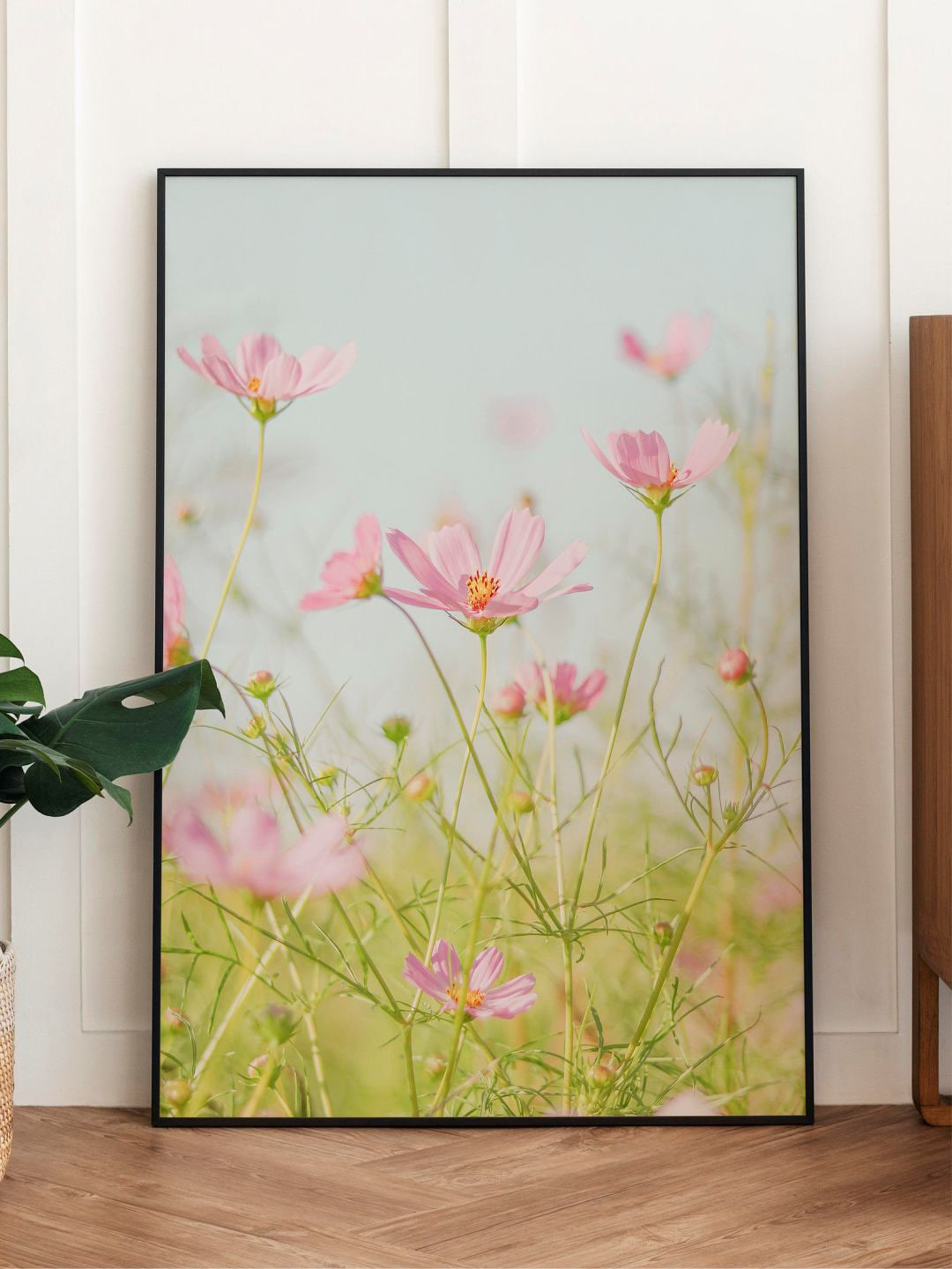 INDIAN CLASSIC ART Blue & Green Floral Framed Wall Art