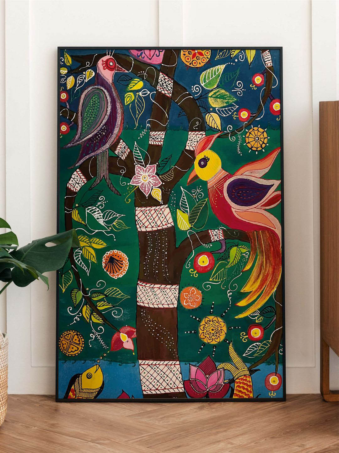 INDIAN CLASSIC ART Folk Art Canvas Wall Rectangle Paintings Wall Art -20 x 30 In