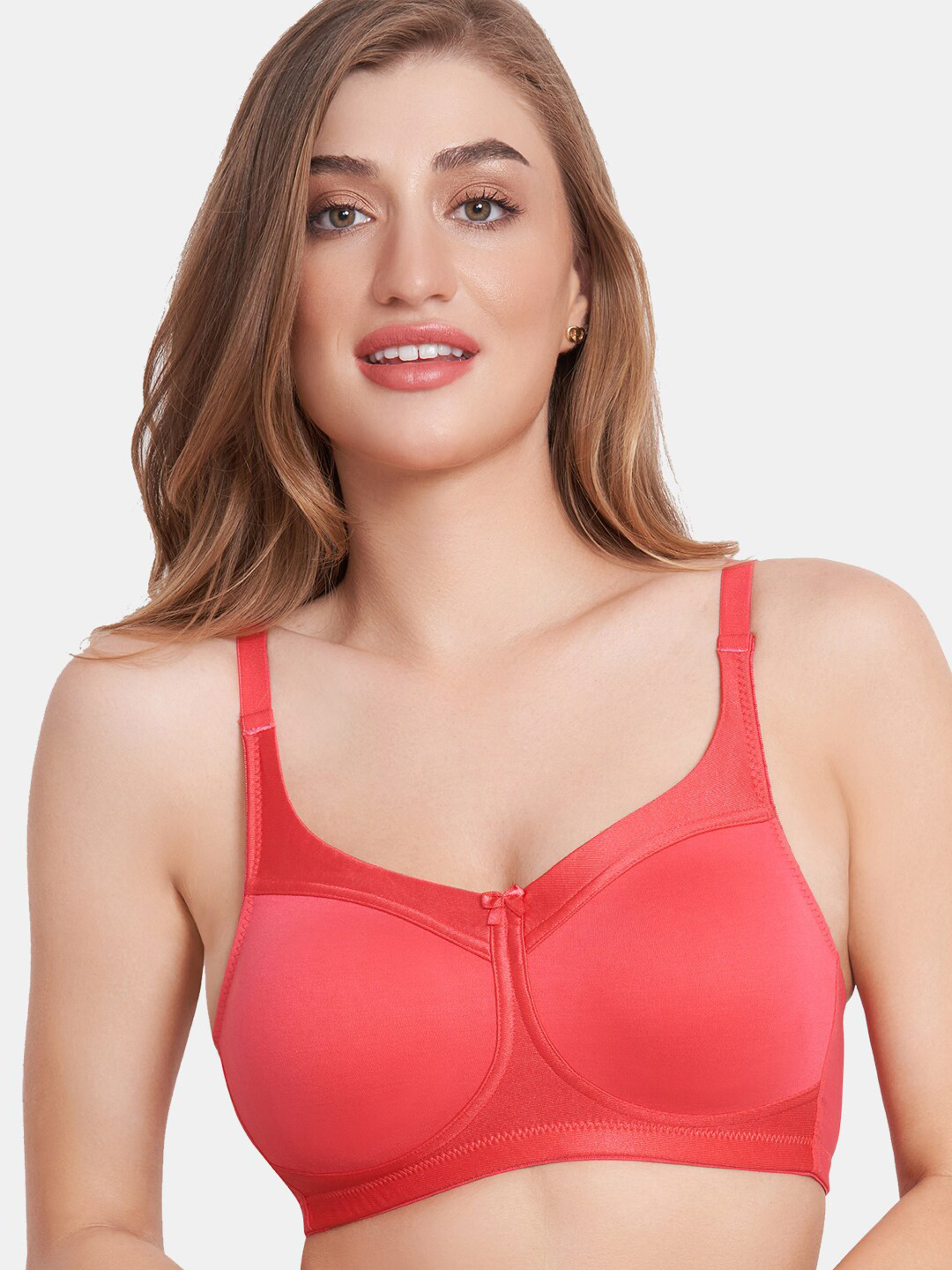 MAROON Seamless Non-Padded Full Coverage T-Shirt Bra All Day Comfort
