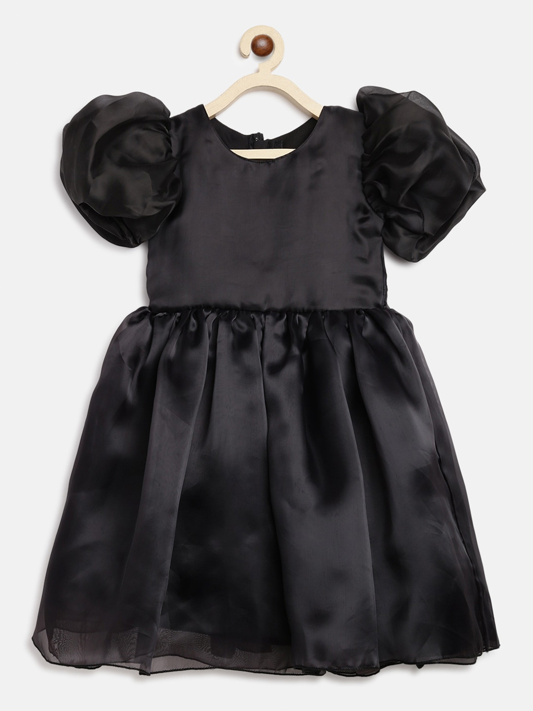 TALES & STORIES Infants Puff Sleeves Gathered Detailed Fit & Flare Dress
