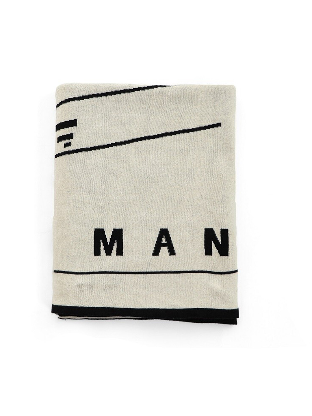 Pluchi Kids  Off White & Black Printed AC Room 350 GSM Pure Cotton Single Bed Blanket