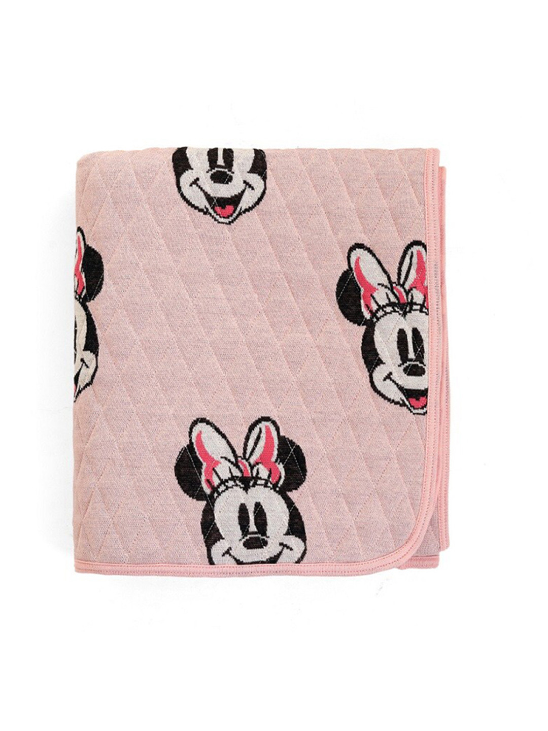 Pluchi Pink & Black Cartoon Characters Pure Cotton AC Room 350 GSM Single Bed Blanket