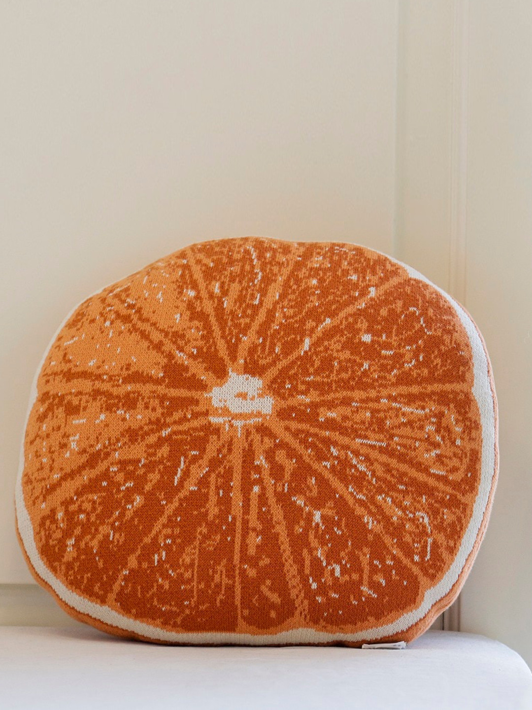 Pluchi Orange Abstract Cotton Adjustable Medium Cotton Baby Pillow-35 x 35 cm