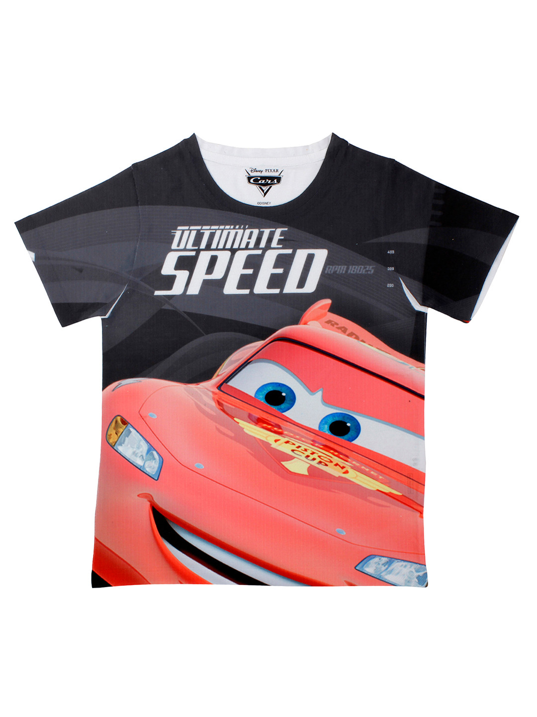 Disney by Wear Your Mind Boys Grey And Black Printed Round Neck T-shirt