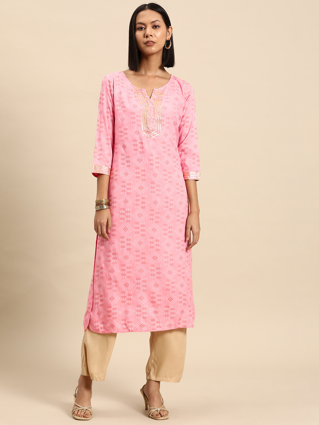 all about you Geometric Printed Indie Prints Kurta