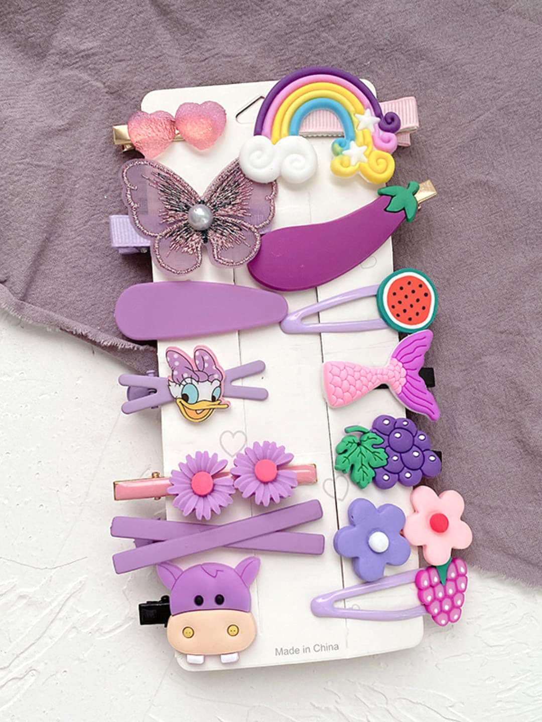 LYTIX Girls Set Of 14 Assorted Unicorn & Ice Cream Characters Alligator Hair Clips