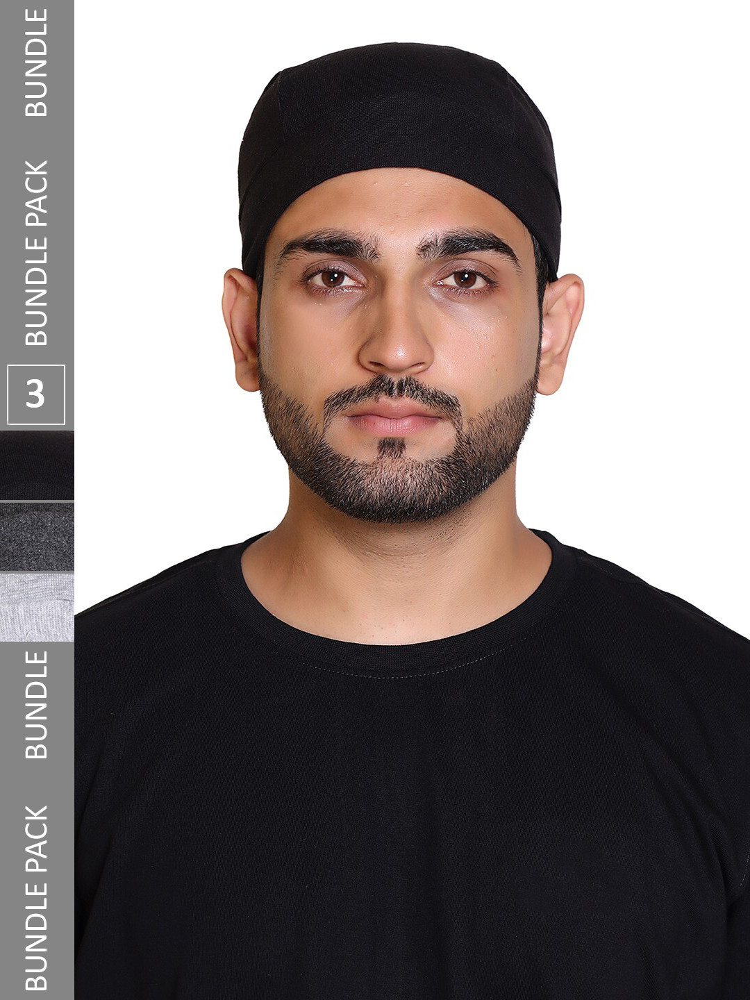 Gajraj Unisex Pack Of 3 Cotton Patka Skull Caps