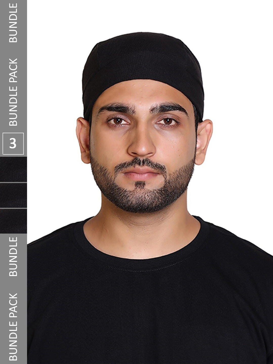 Gajraj Unisex Pack of 3 Cotton Patka Skull Caps