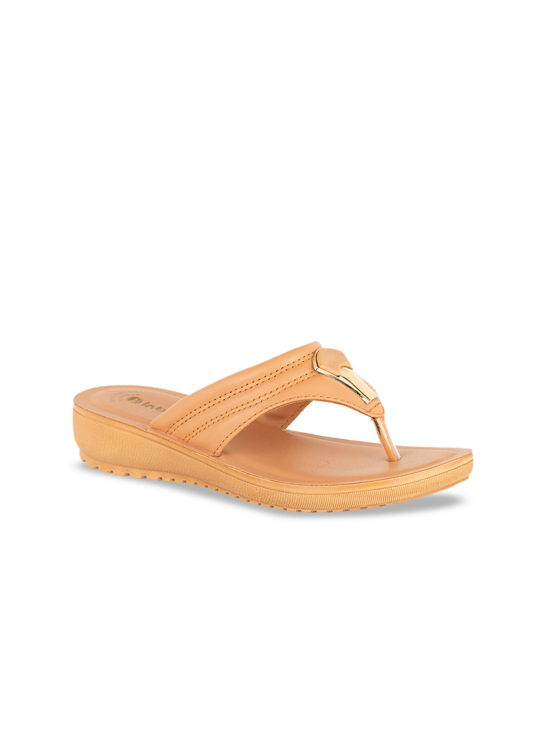 Inblu Textured Embellished Lightweight Anti Skid Open Toe Flats