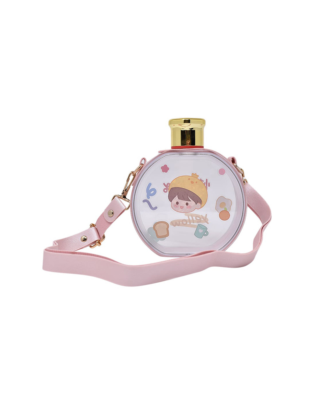 K&U White Conversational Plastic Carrying Loop Water Bottle - 500ml