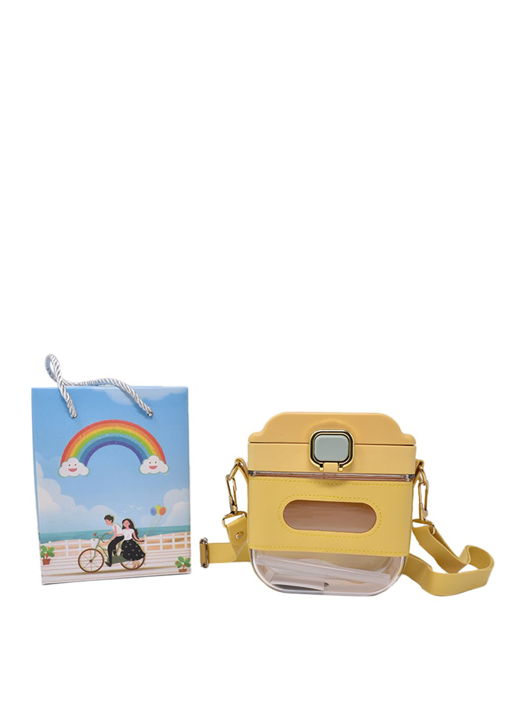 K&U Yellow Solid Plastic Spill Proof Sipper - 500ml