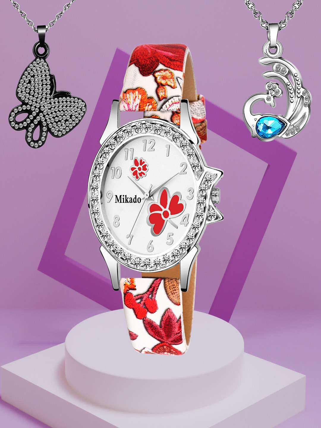 Mikado Women Round Analogue Watch Astra Set