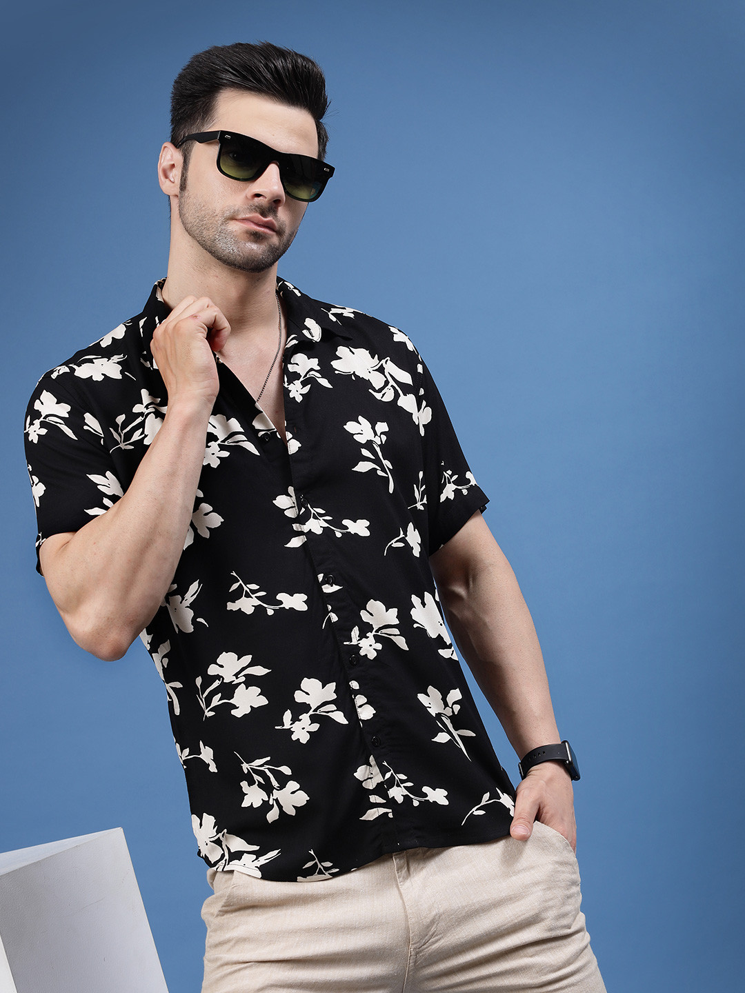Rigo India Slim Fit Floral Printed Casual Shirt