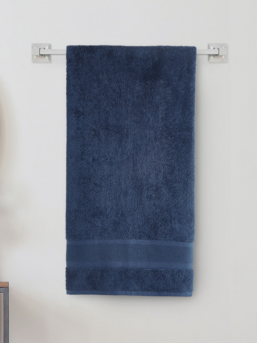 Home Centre Colour Refresh Essence Navy-Blue 500 GSM Cotton Bath Towel