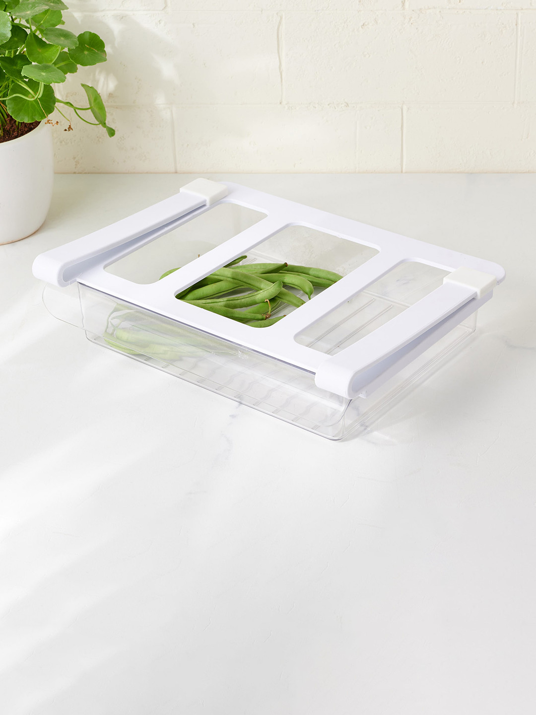 Home Centre Orion Fisker Transparent Plastic Dishwasher Safe Flip Top Fridge Container