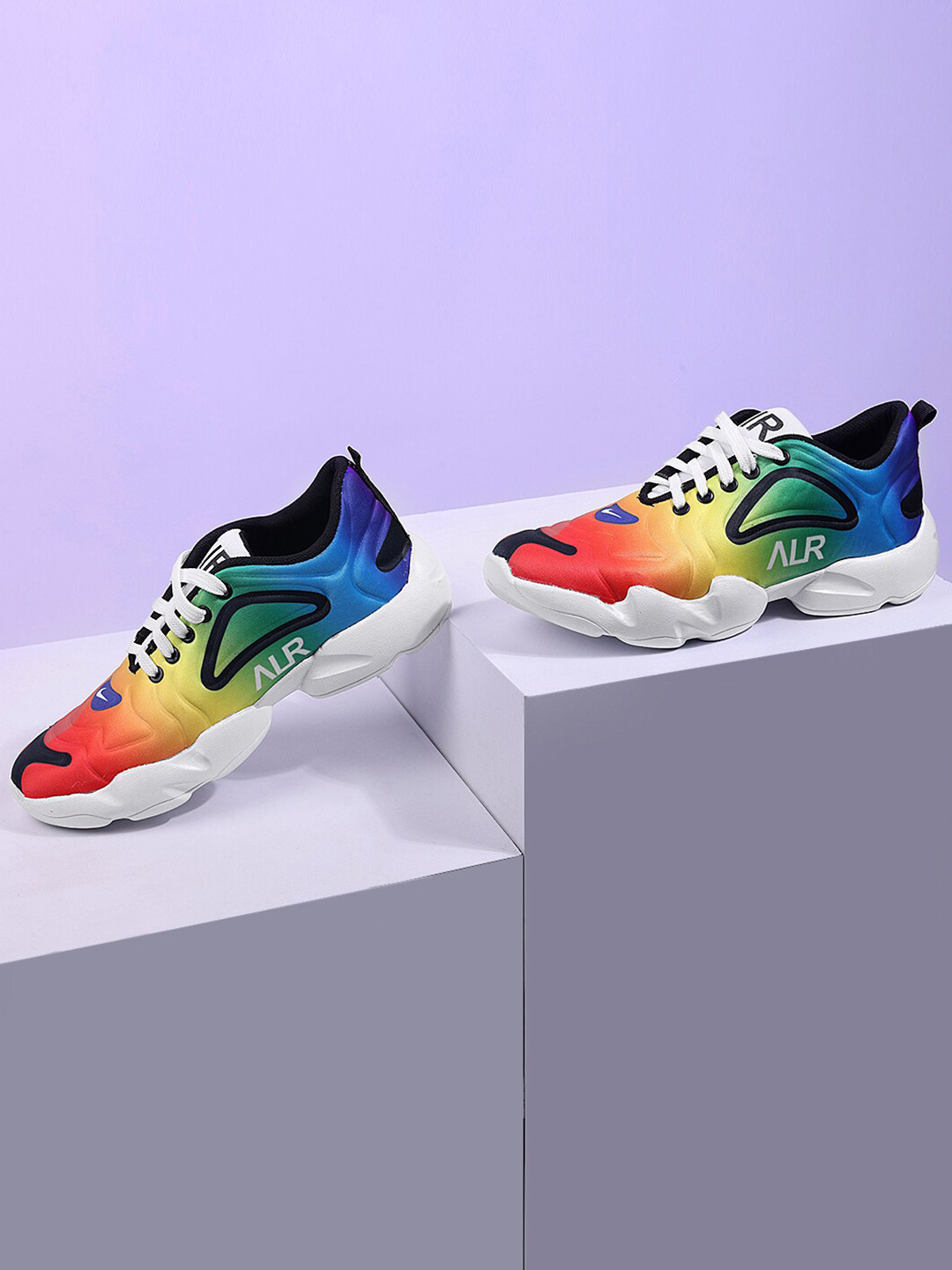 AMICO Men Printed Lace-Up Lightweight Sneakers