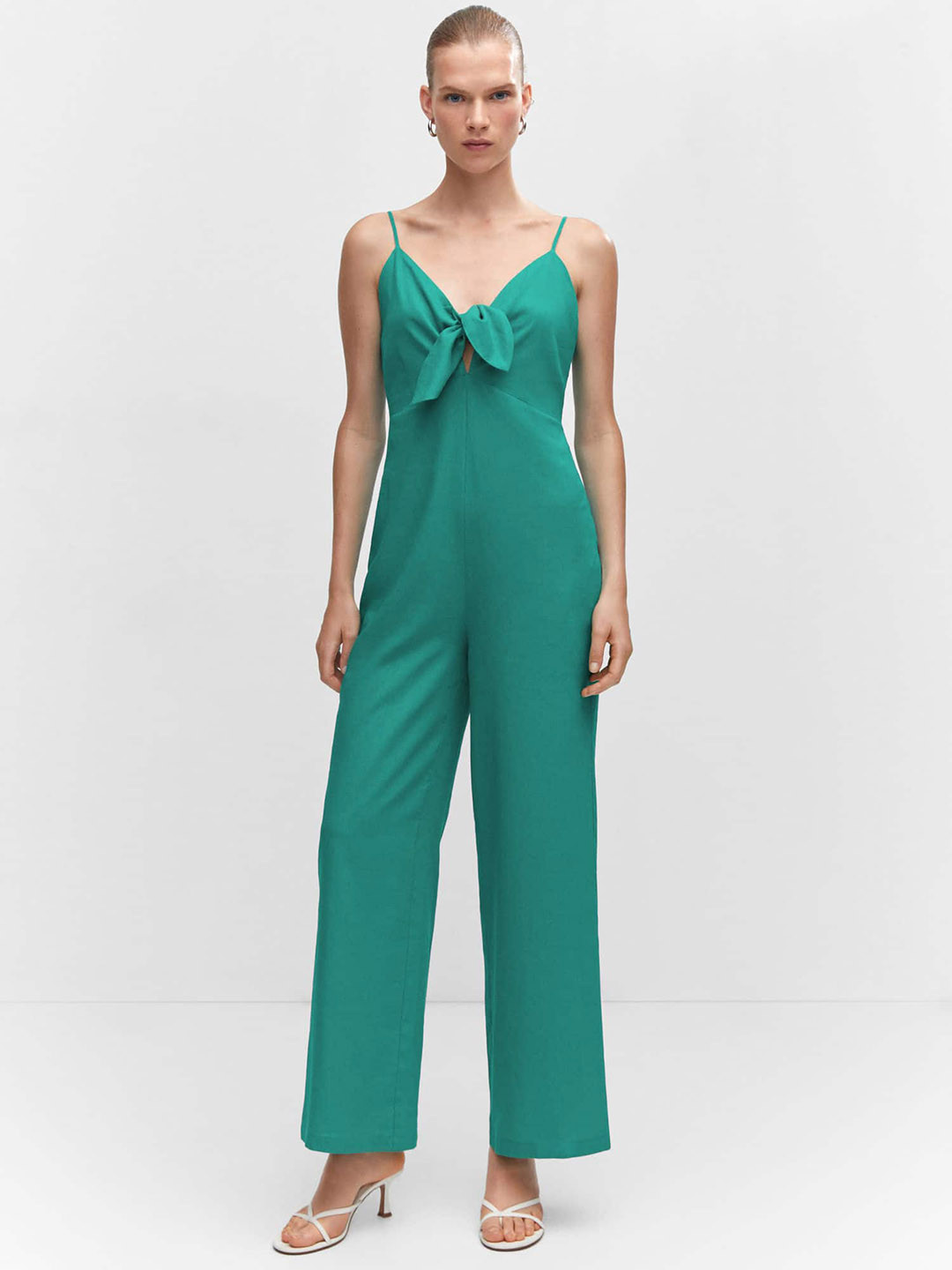 MANGO Front Knot Basic Jumpsuit