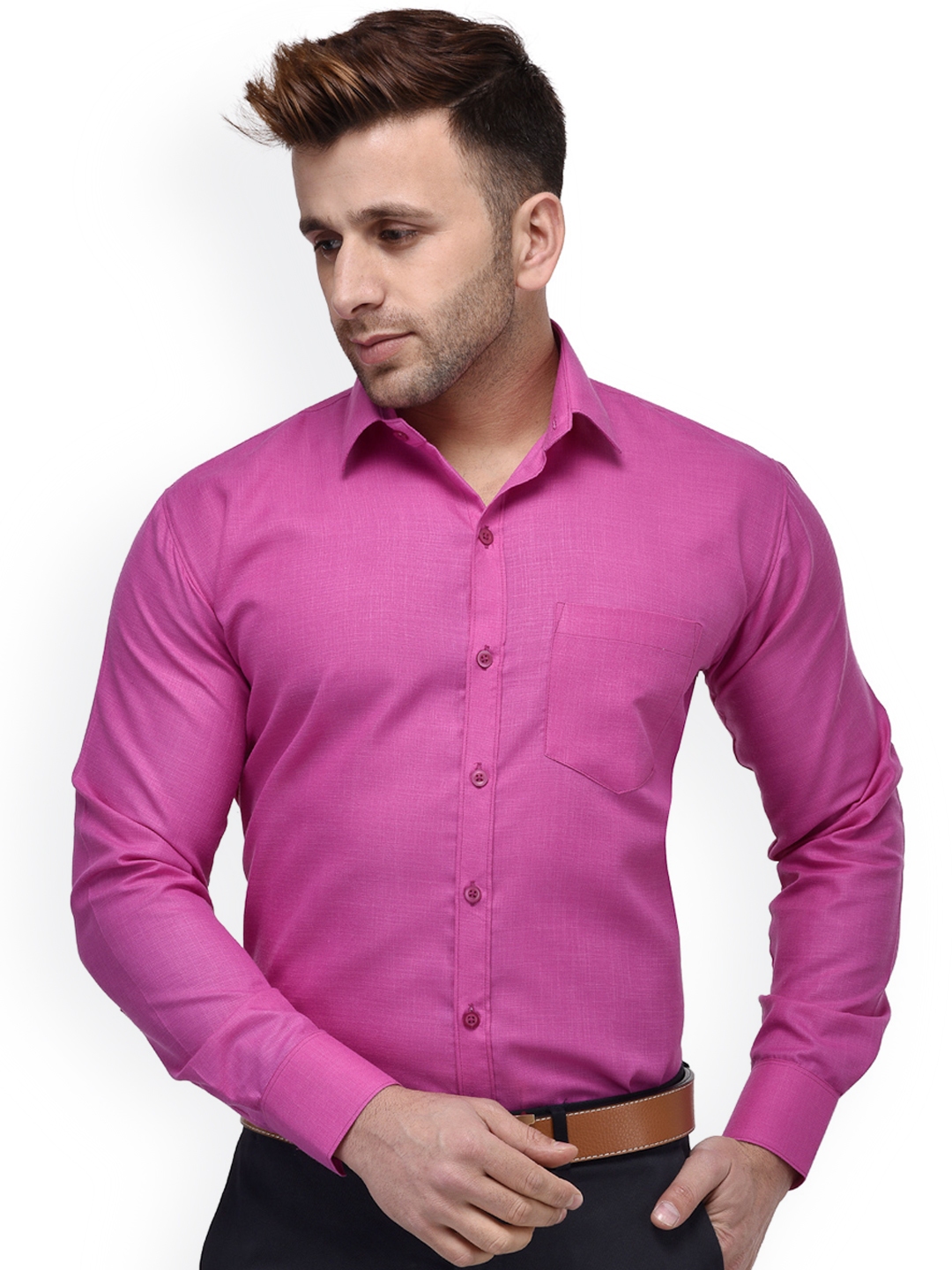 violet formal shirt