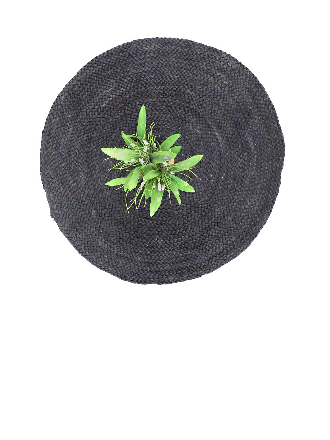 Art Avenue Flatter Black Round Jute Rug