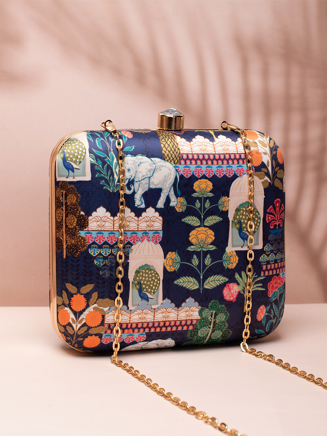 ARTKLIM Botanic Printed Box Clutch