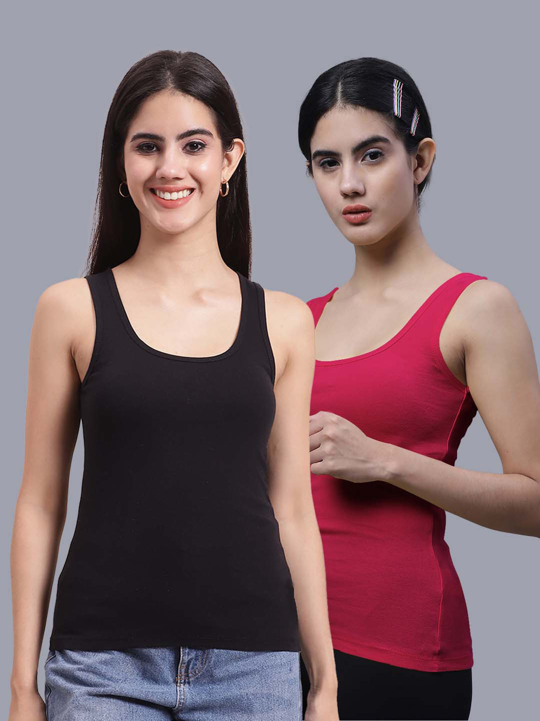 FBAR Pack Of 2 Scoop Neck Cotton Tank Top
