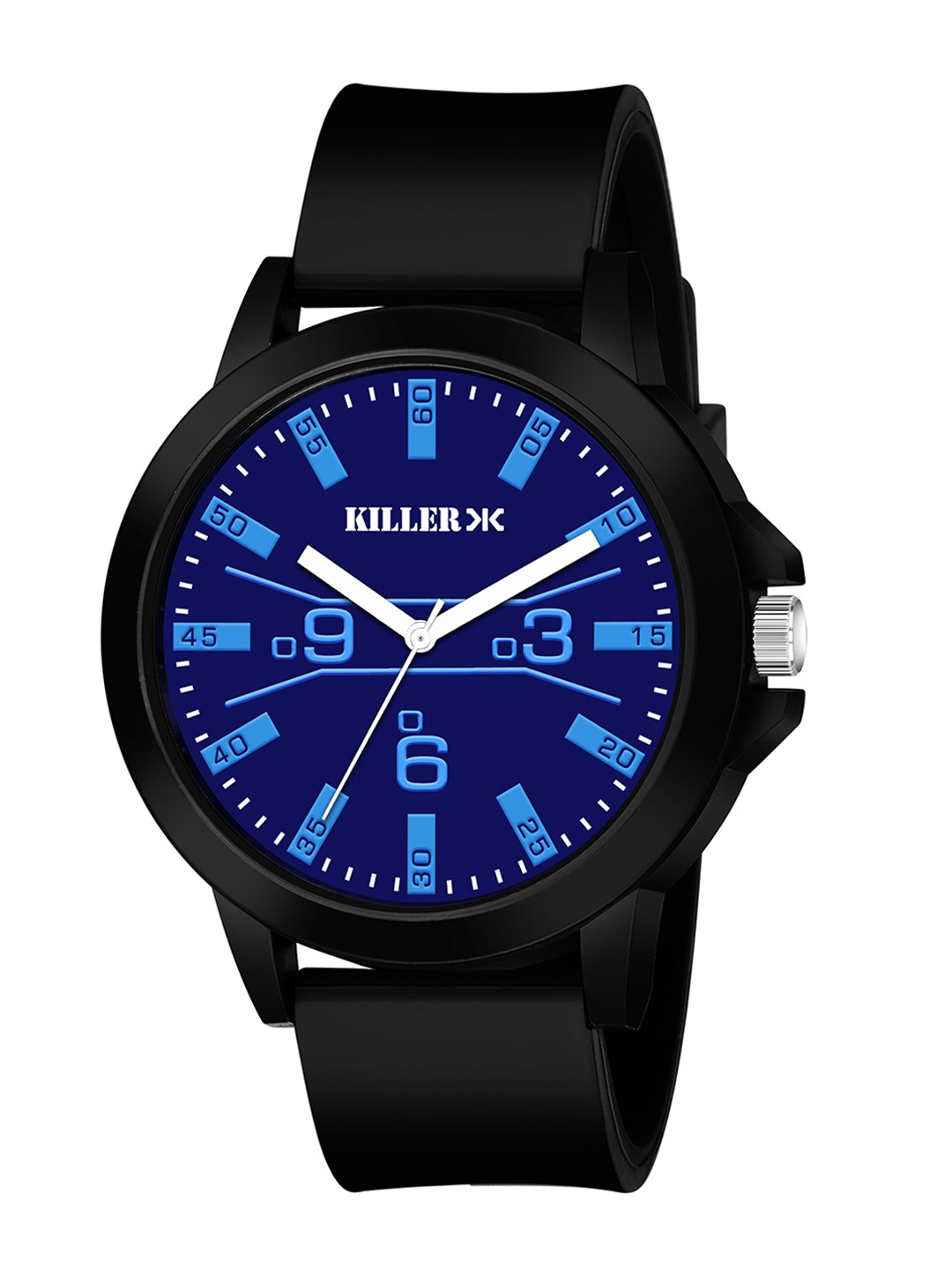 Killer Men Brass Printed Dial & Straps Analogue Watch KL-9608-BLUE