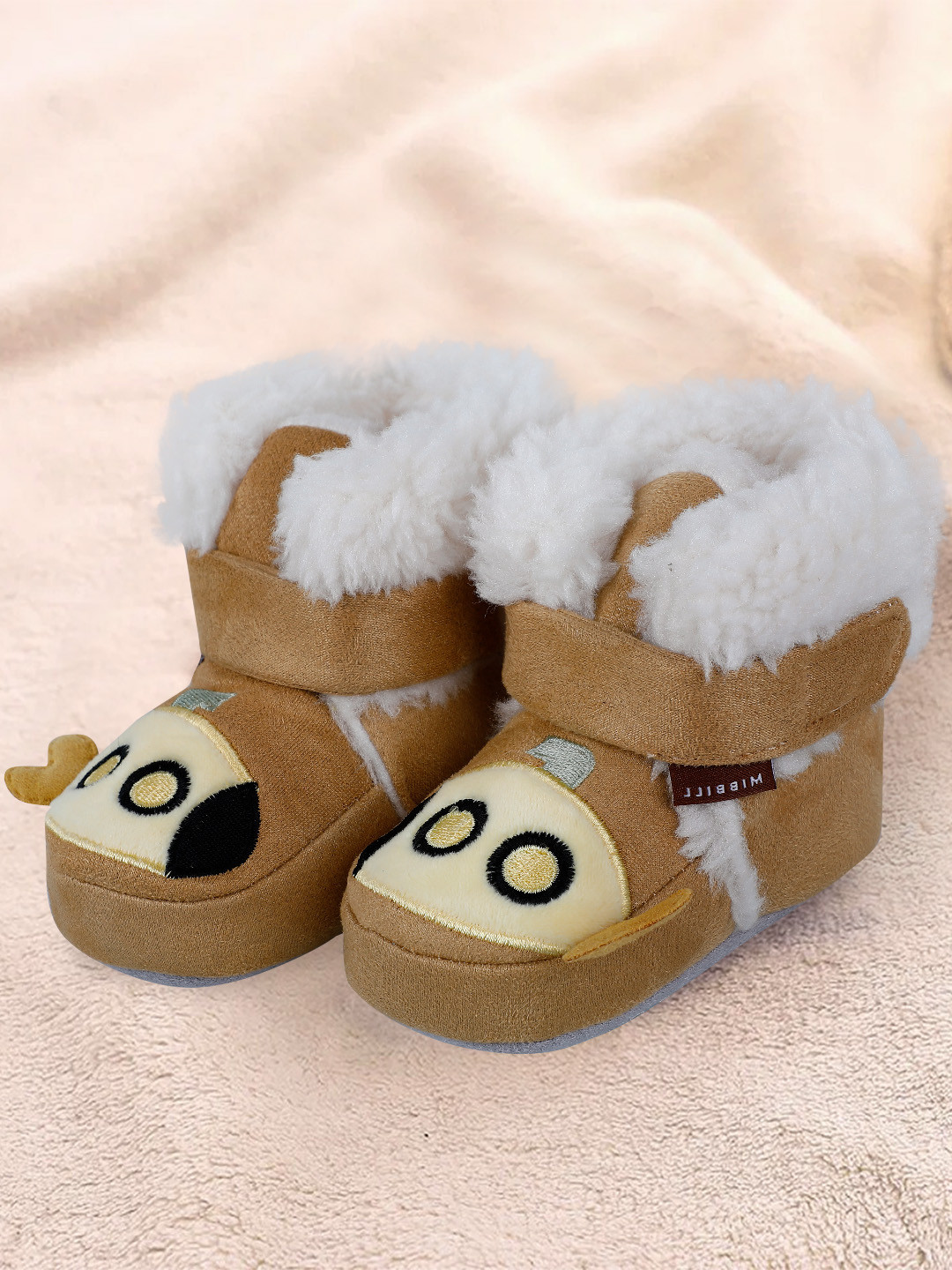 Baby Moo Infants Patterned Pure Wool Anti-Slip Booties