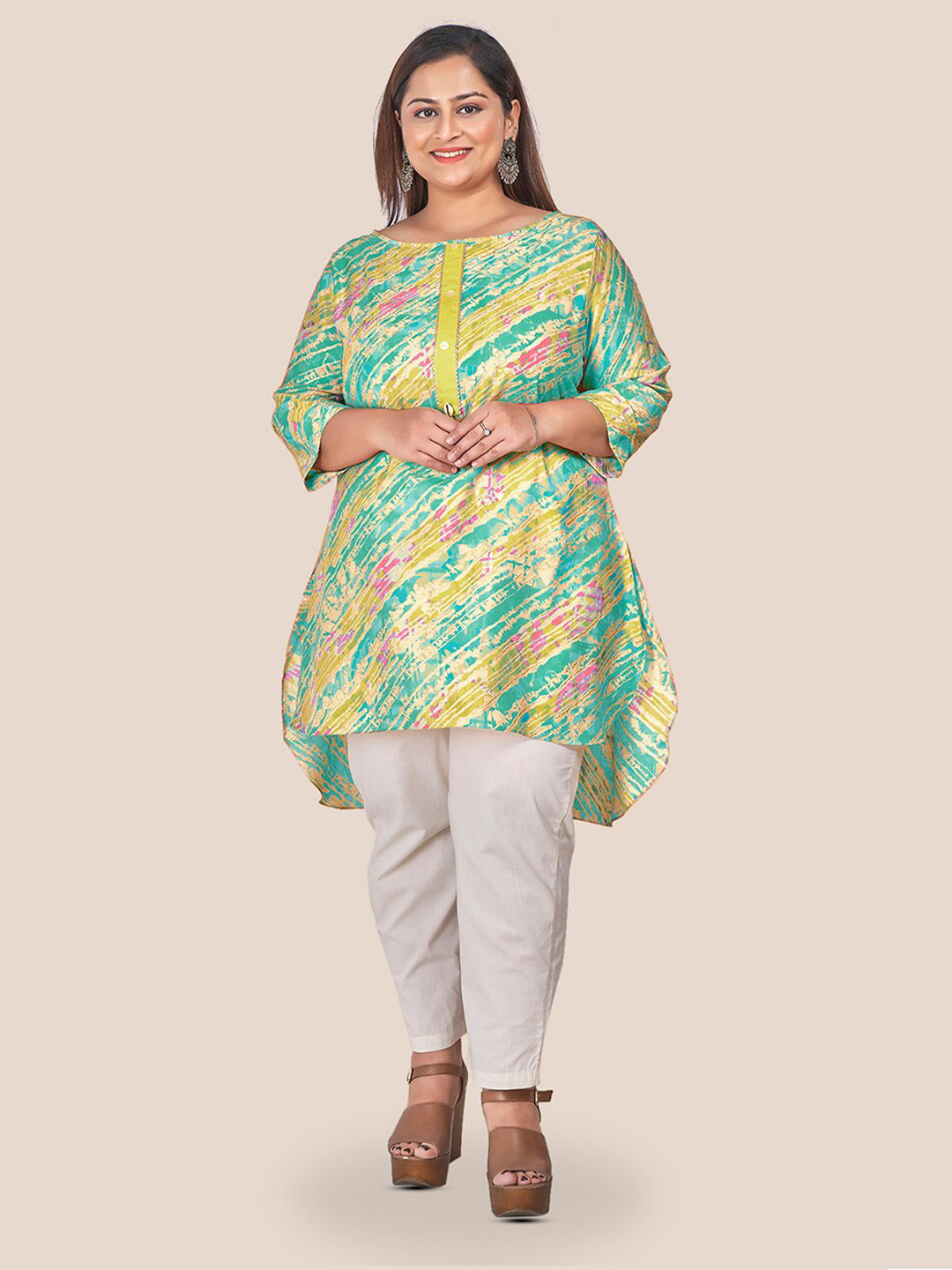 Curvy Lane Abstract Printed Straight Modal Kurti