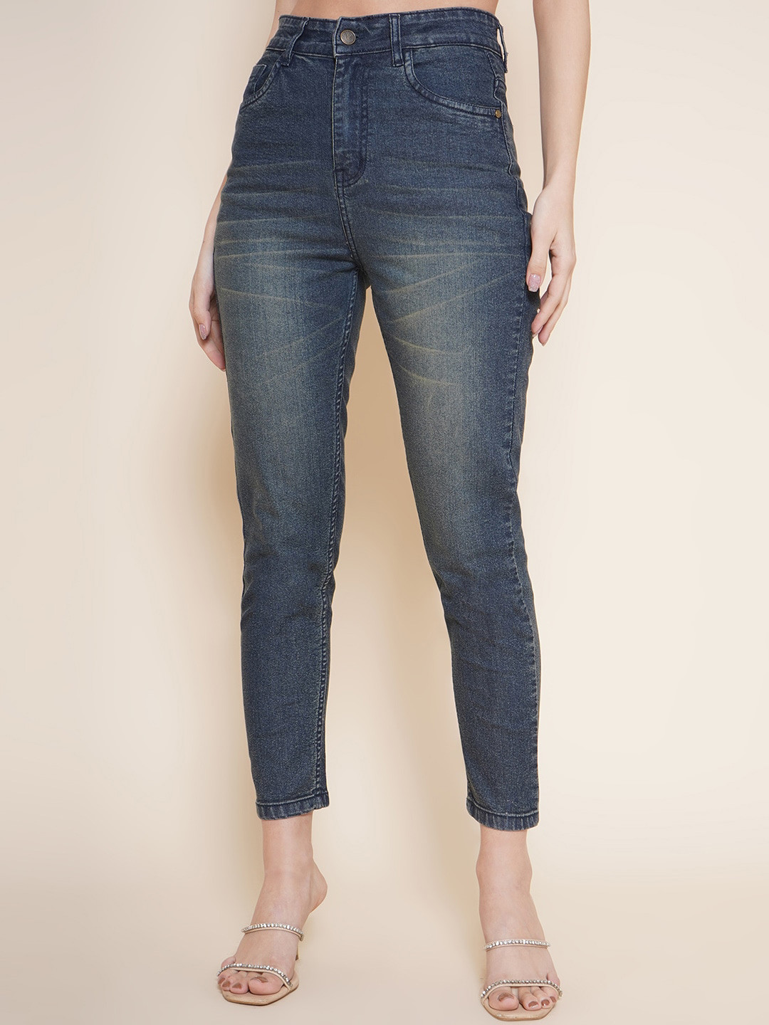 VESTIDO MODAS Women Skinny Fit High-Rise Light Fade Stretchable Jeans