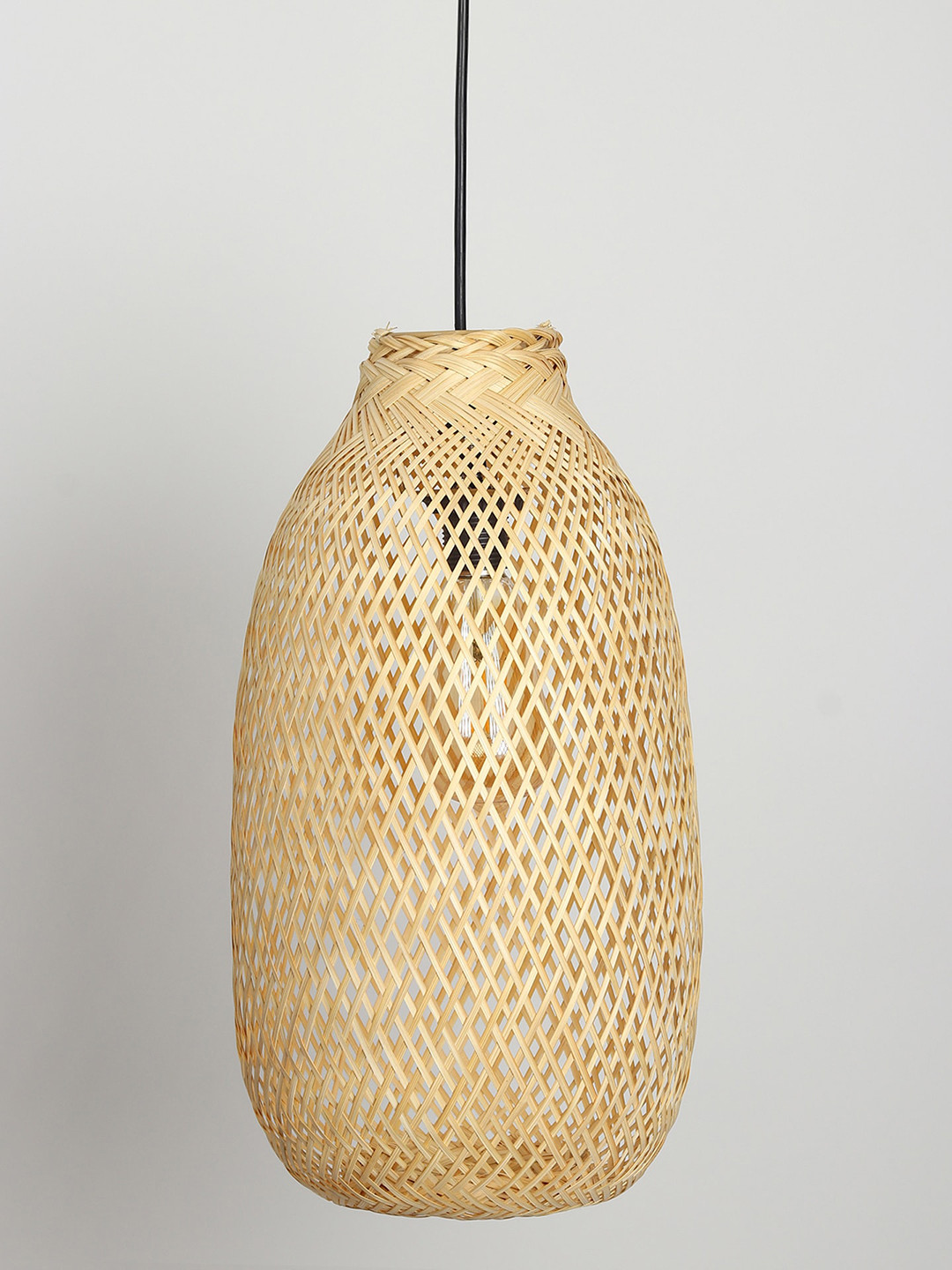 HABERE INDIA Beige Bamboo Pendant Lampshade