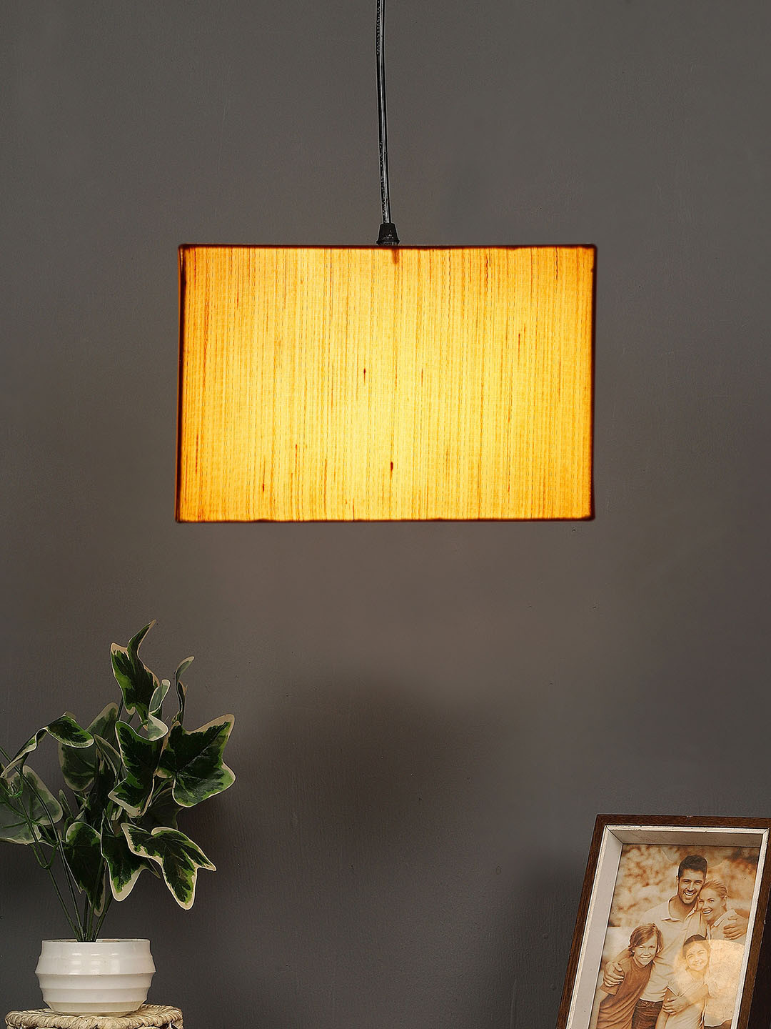 Devansh White Square Hanging Lamp