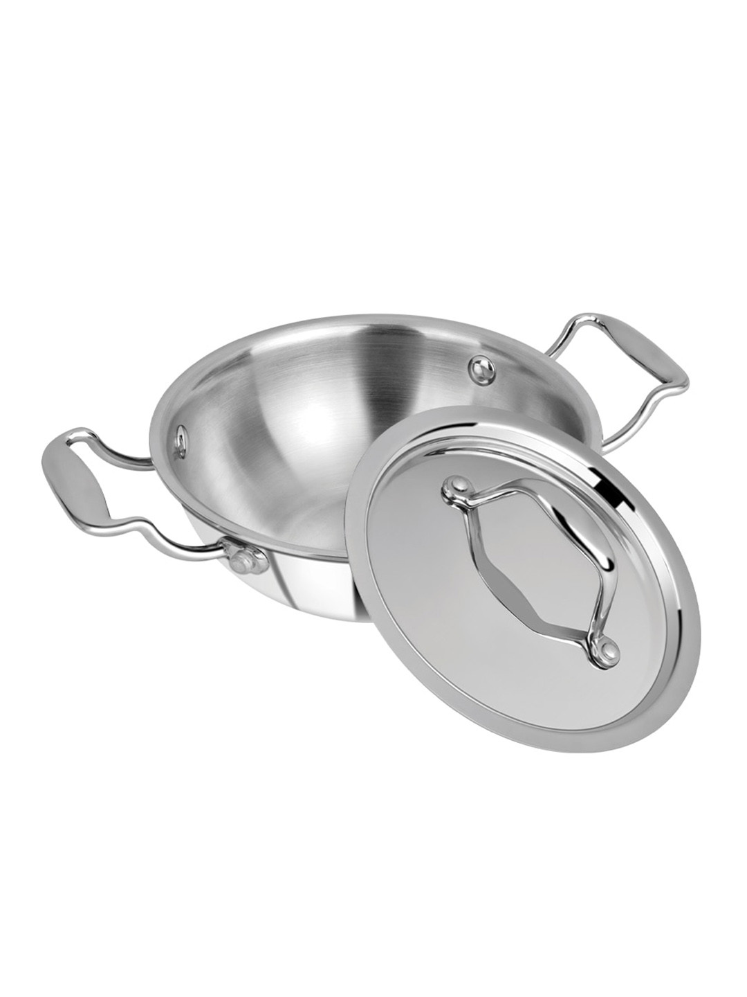 BERGNER Induction Friendly Argent Junior Chef TriPly Stainless Steel Kadai 1.1L