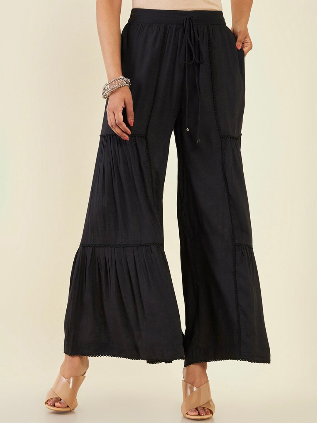 BCZ Style Mid-Rise Gathered Flared Fit Sharara