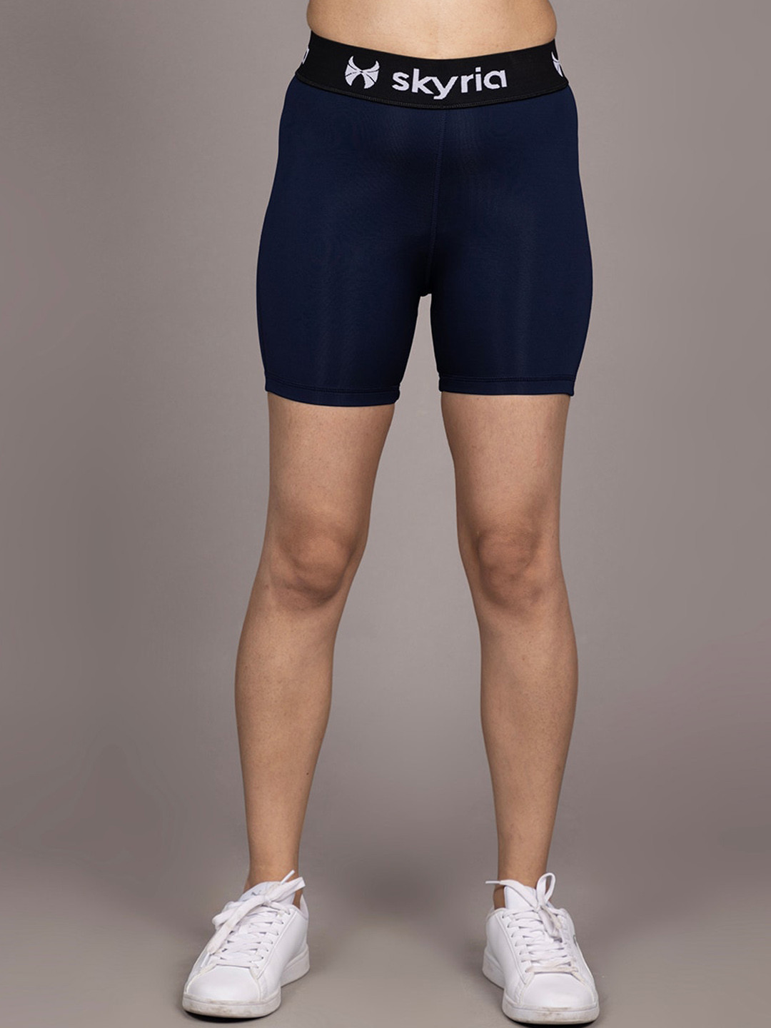 skyria Women Skinny Fit High-Rise Rapid-Dry Training or Gym Sports Shorts