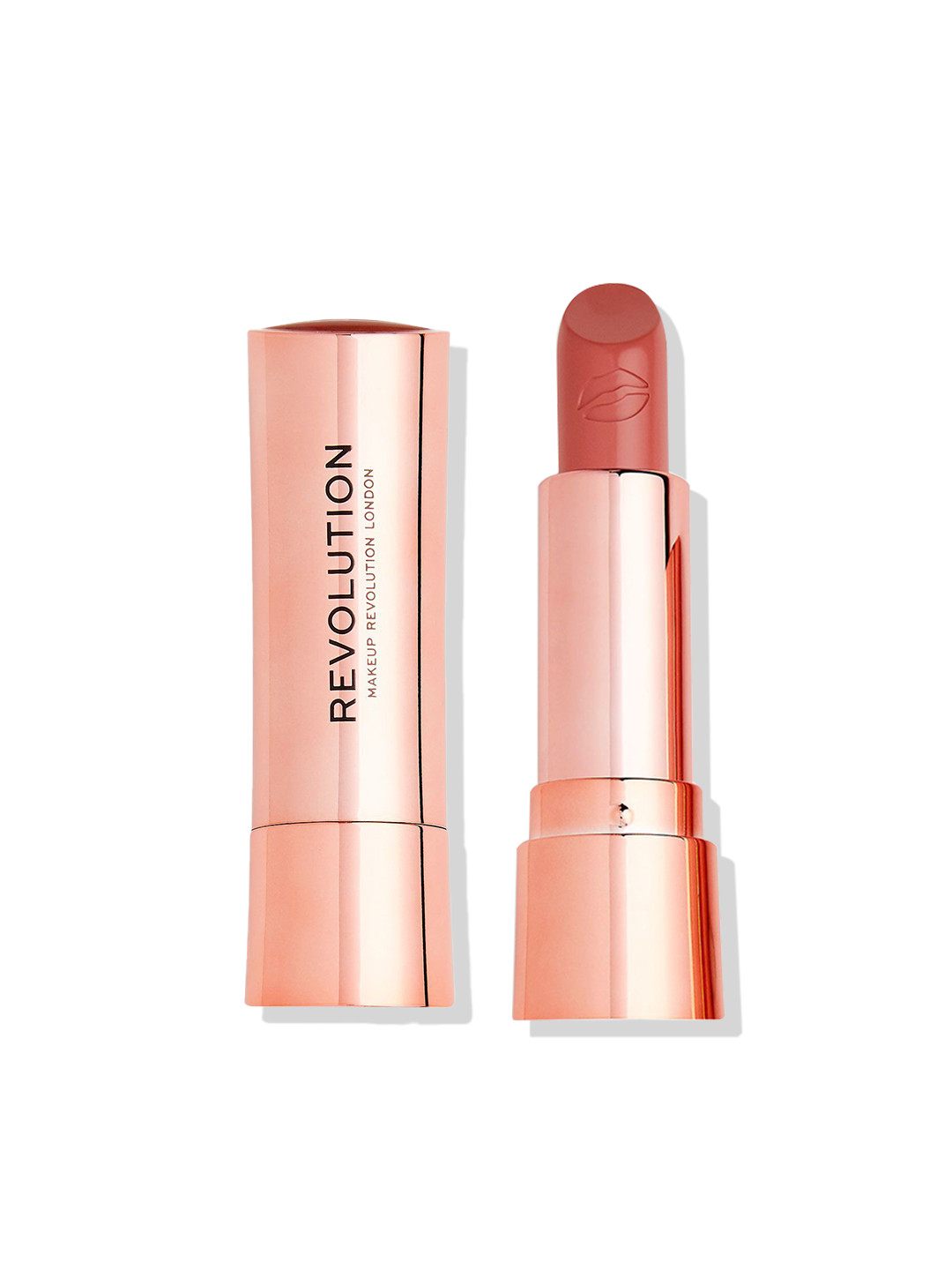 Makeup Revolution London Velvet Finish Satin Kiss Lipstick 3.5 g - Icon Nude