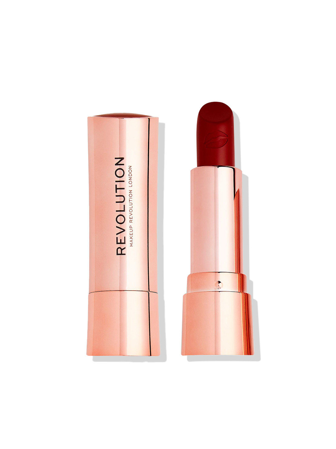 Makeup Revolution London Velvet Finish Satin Kiss Lipstick 3.5 g - Ruby Red