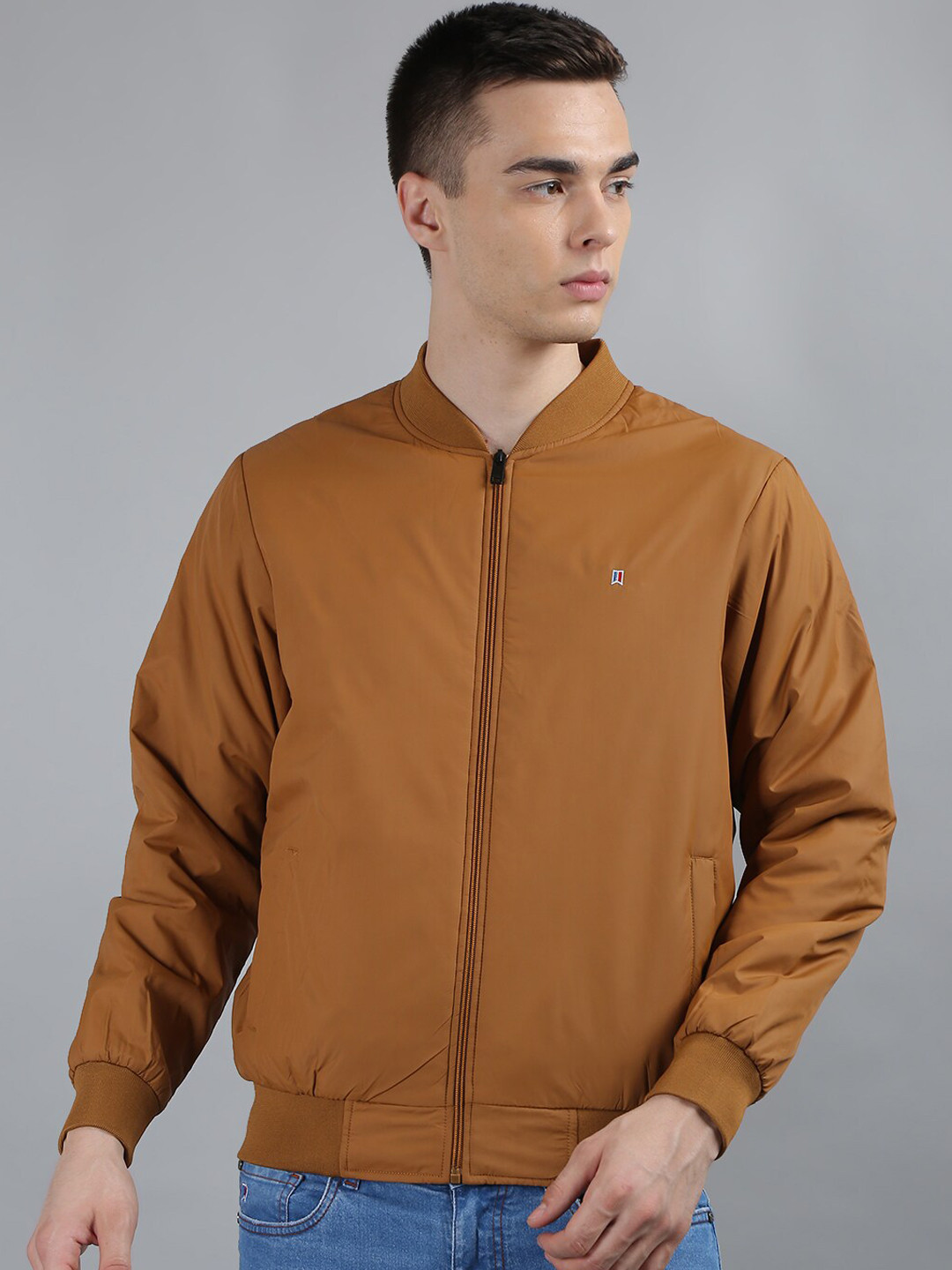 TIM PARIS Stand Collar Bomber Jacket