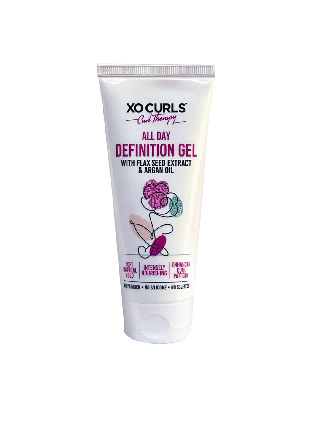 XO CURLS All Day Definition Gel with Flax Seed & Argan Oil - 100 ml