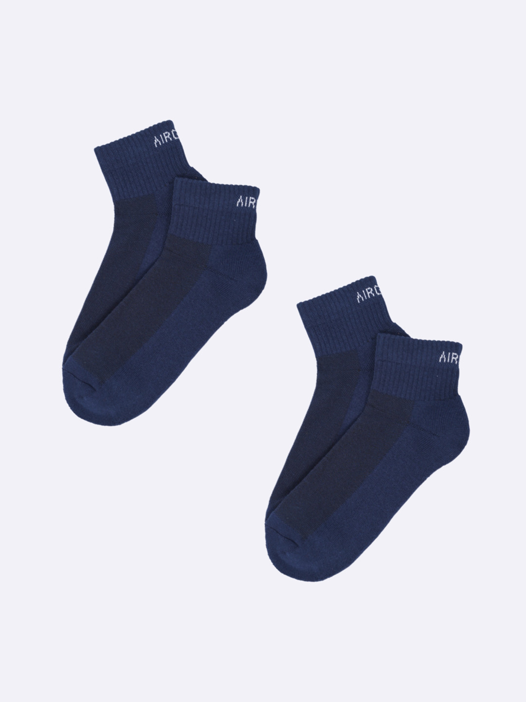 AIR GARB Pack of 2  Blue  Breathable Cotton Above-Ankle Socks