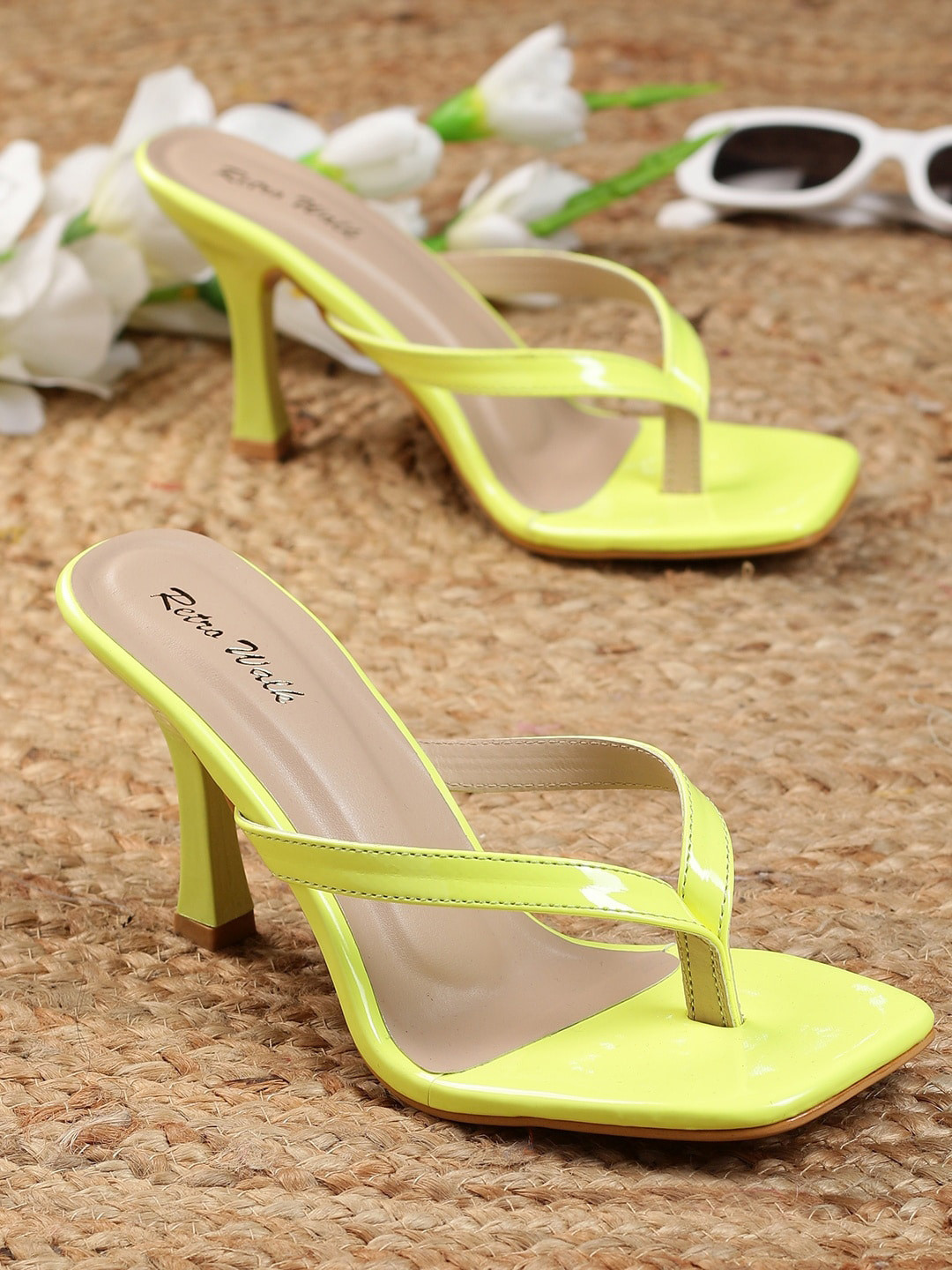 Retro Walk Open-Toe Block Heels